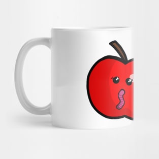 Sweet energy apple with worm Mug